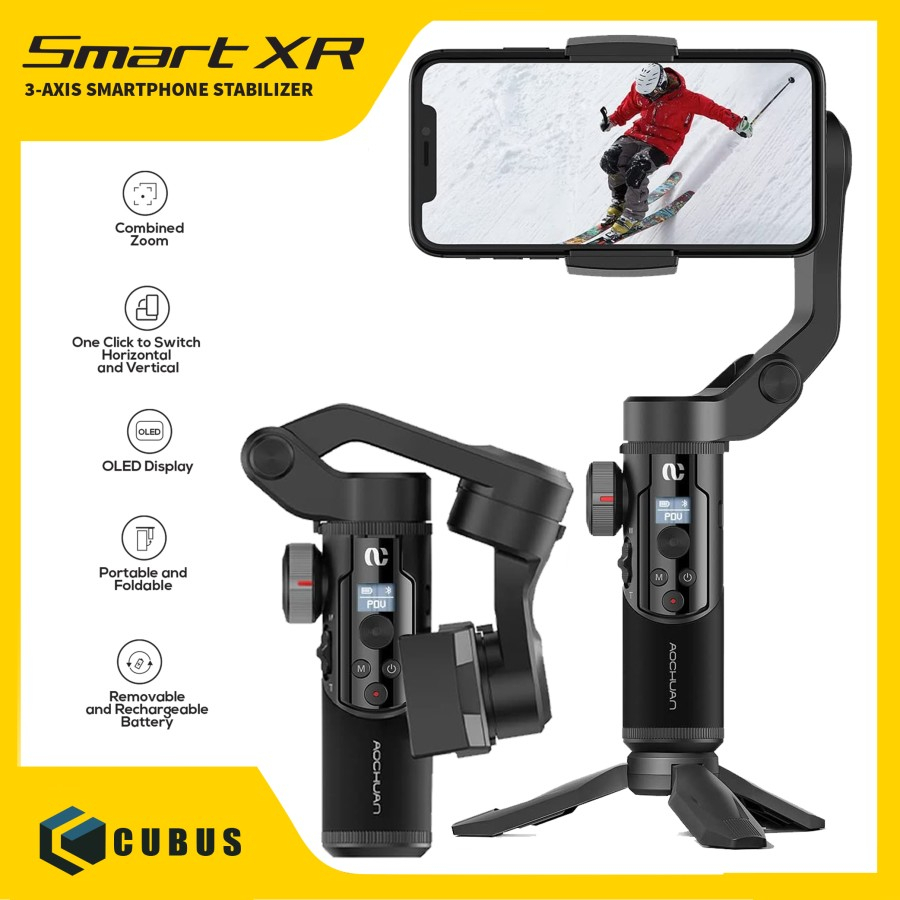 Jual AOCHUAN Smart XR Stabilizer 3AXIS Handheld Gimbal lipat