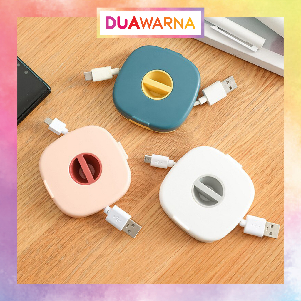 Jual Duawarna Tempat Penyimpanan Kabel Charger Data Bisa Holder