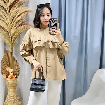 Rx Fashion Geya Blouse Katun Twistcone Blouse Atasan Wanita Nn
