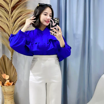 Rx Fashion Geya Blouse Katun Twistcone Blouse Atasan Wanita Nn