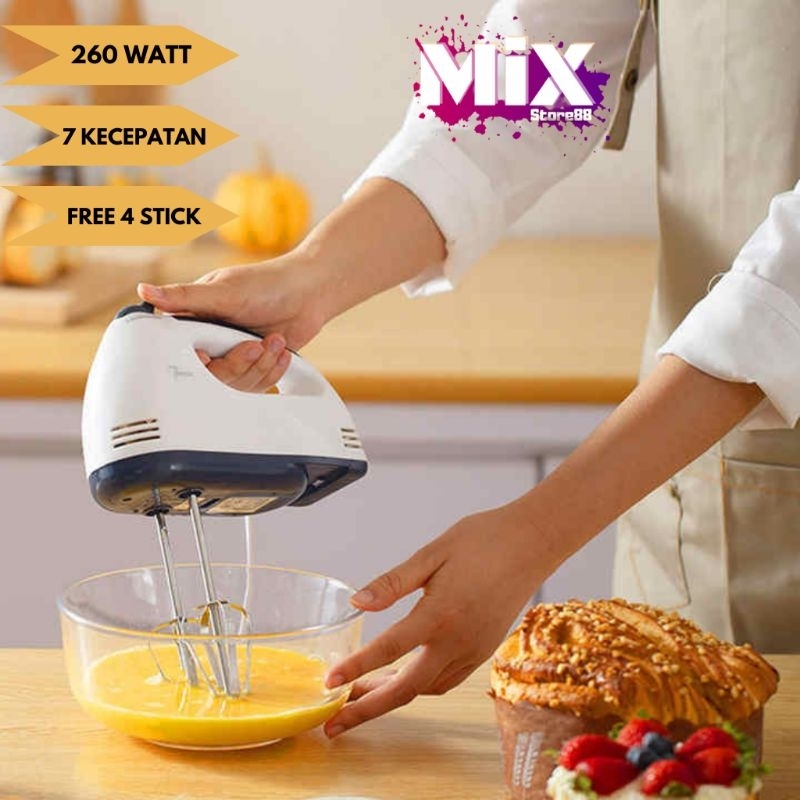 Jual Hand Mixer Mini Speeds Mixer Tangan Kecepatan Free Pengadon Mini Mixer Tangan