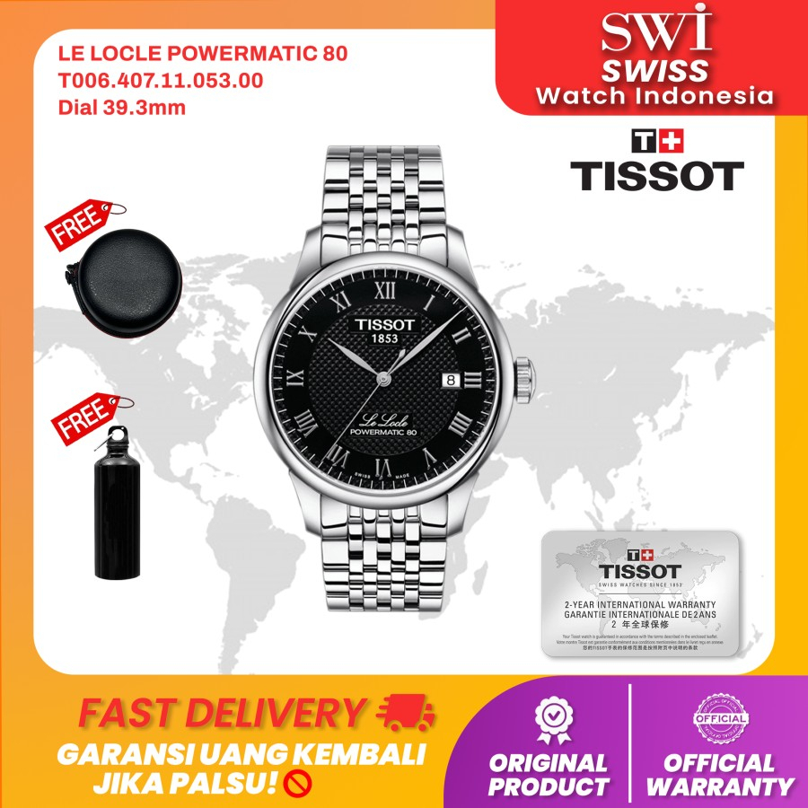 Jam Tangan Pria Tissot T006.407.11.053.00 Le Locle Powermatic 80