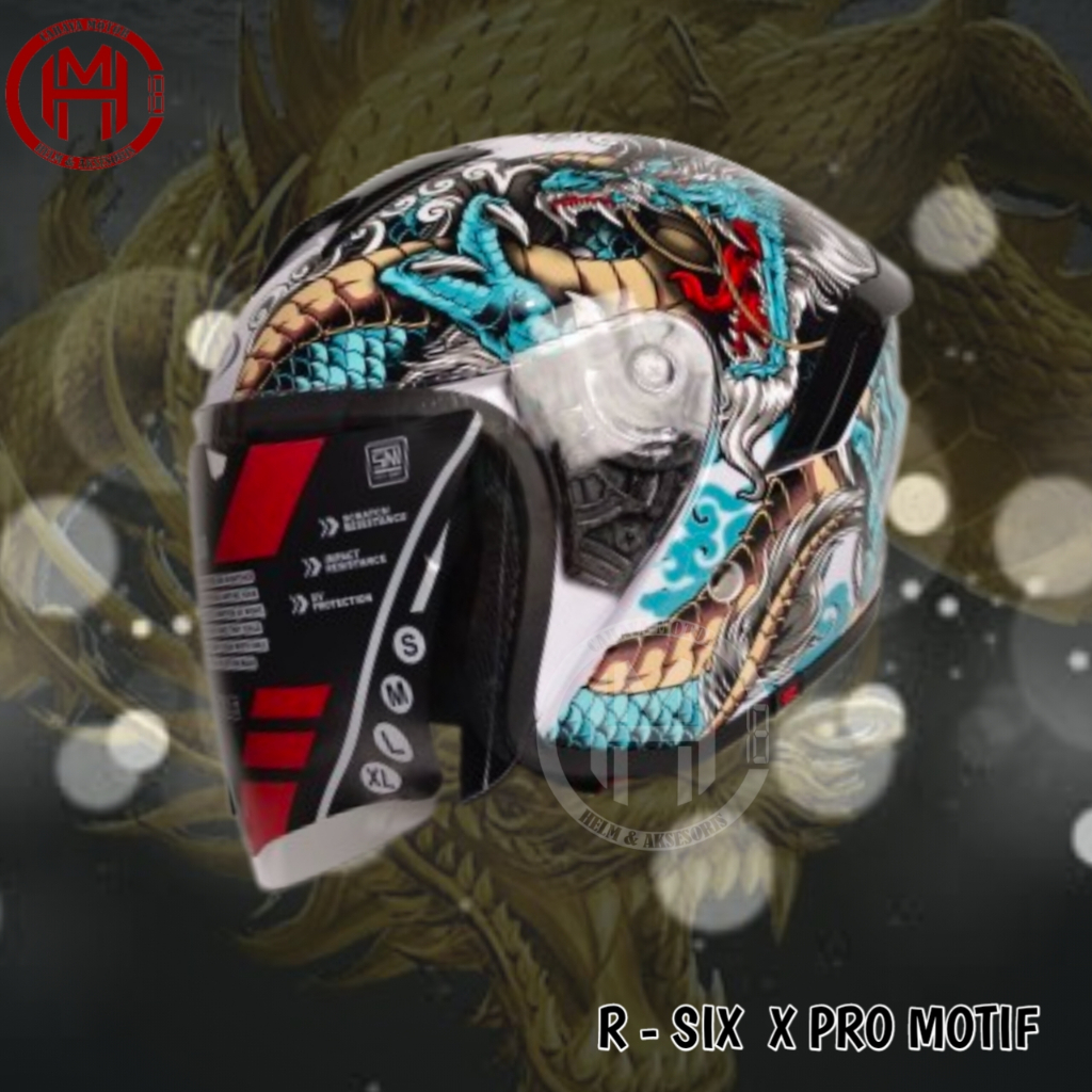 Jual HELM R SIX XPRO SERIES SOLID / HELEM HALF FACE | Shopee Indonesia