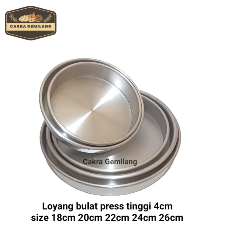 Jual Loyang Bulat Press Tinggi Cm Super Tebal Size Cm Cm Cm Cm Cm Shopee Indonesia