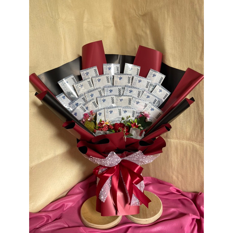Jual BUKET UANG Rp 2000 25 LEMBAR | Shopee Indonesia