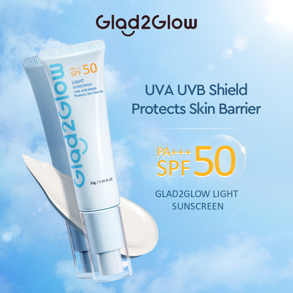 Jual 【PREORDER】Glad2Glow Light Sunscreen Gel UV SPF50 PA+++ 30g Oil