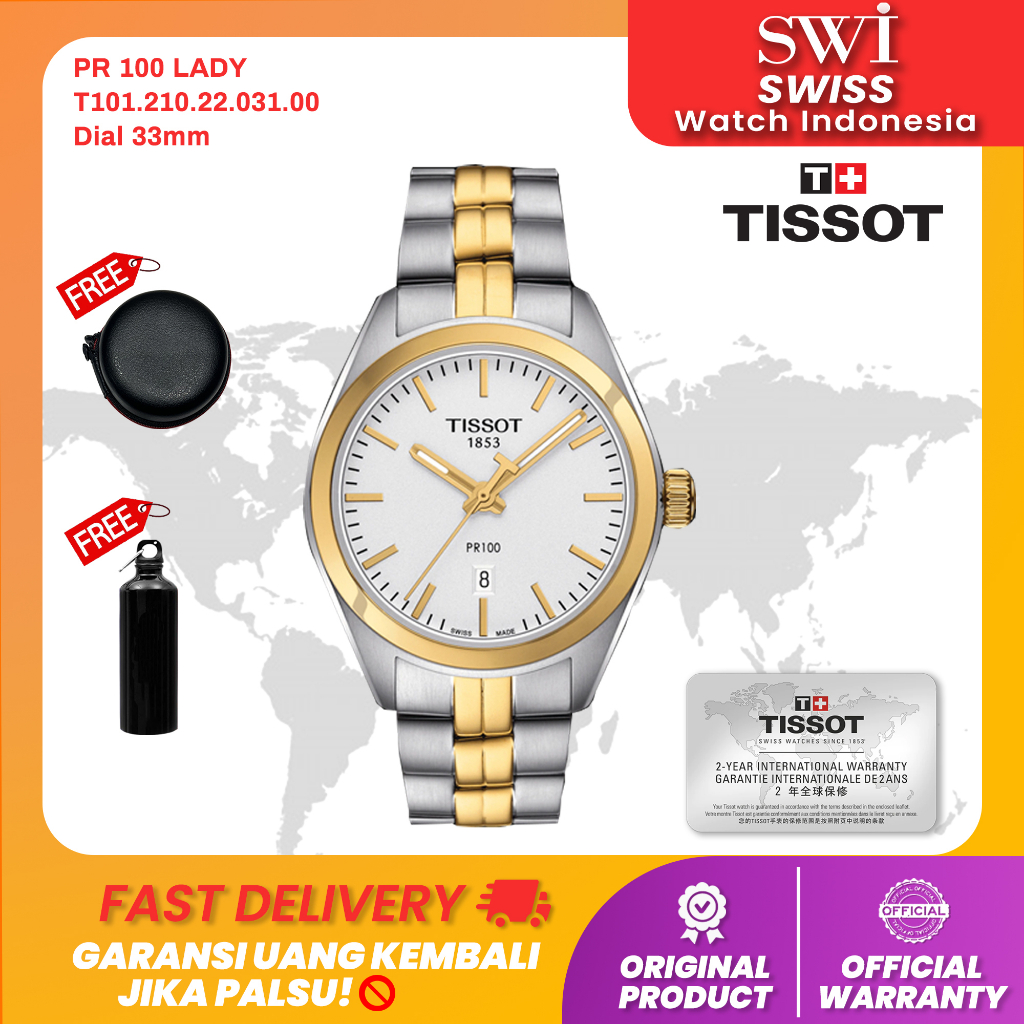 Harga jam tissot pr 100 hot sale