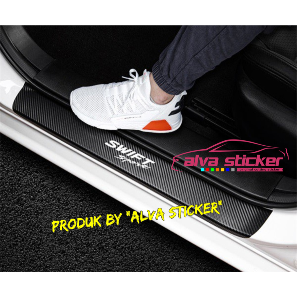 Jual 4 pcs sticker sillplate swift sport stiker karbon 3d pijakan pintu ...