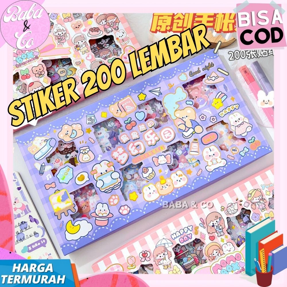 Jual Paket Stiker 200 Cewe Masu Isi 200 Lembar Stiker Senmu Momo Lucu Unik Stiker 200 Lembar 5614