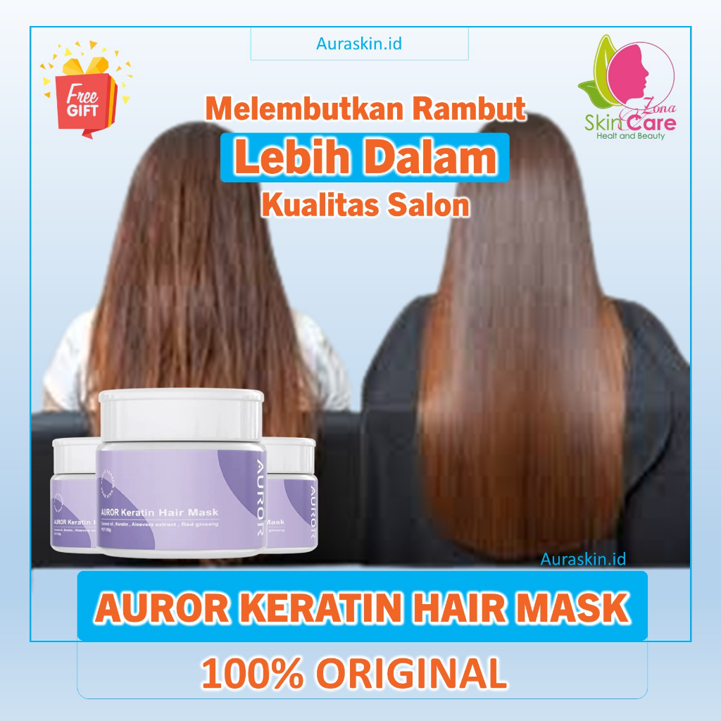 Jual AUROR KERATIN HAIR MASK ORIGINAL / MASKER KERATIN HAIR TREATMENT ...