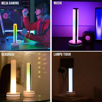 PPLUS Lampu LED RGB Bar Strip Spectrum Audio Indicaror Music Sound Control Lamp Lampu RGB