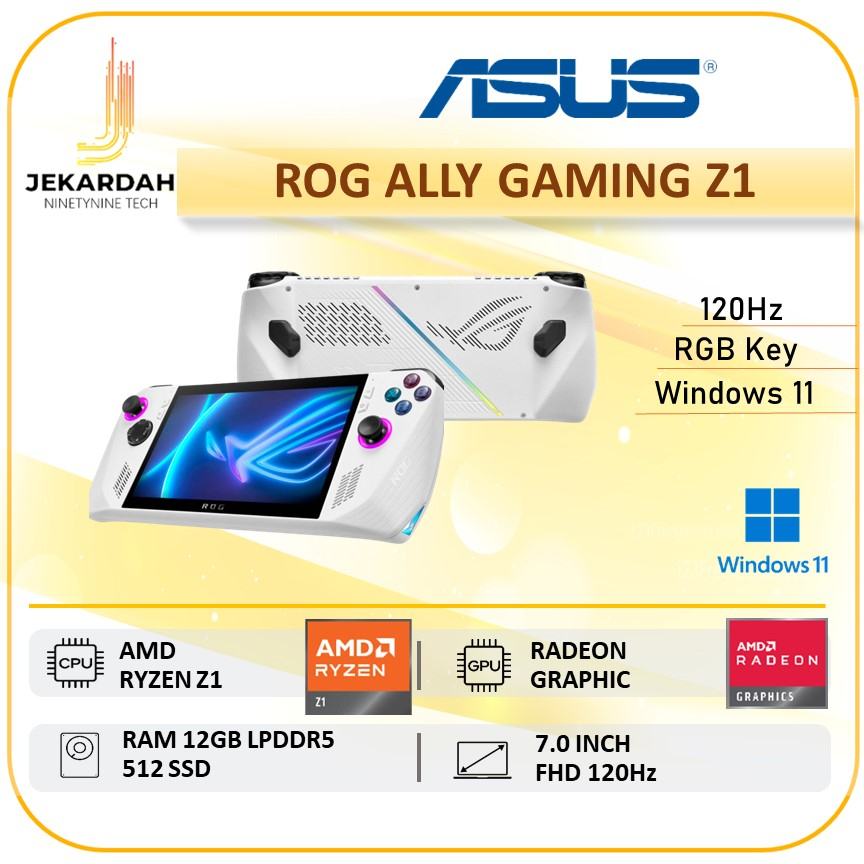 Jual Asus ROG ALLY Gaming Z1 Extreme AMD Ryzen 16gb 512 Ssd Win 11 ...