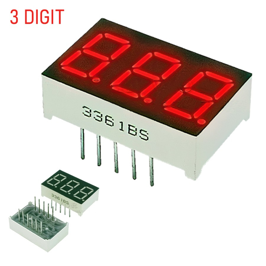 Jual Seven Segment Display 0.36" 1 2 3 Digit 7-Segment LED Digital Tube ...
