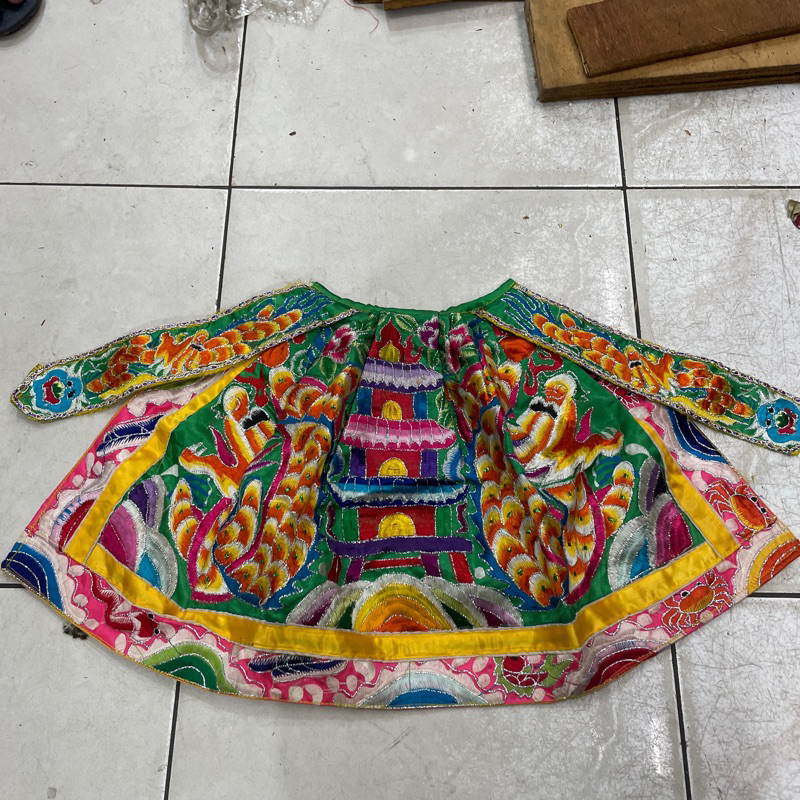 Jual baju patung / jubah patung warna hijau bordir naga 16in | Shopee