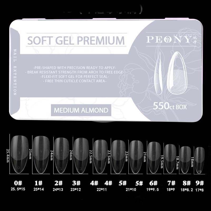 Jual SOFT TIPS 550Pc Peony SIZE MEDIUM Kuku Palsu Extention / Kuku ...