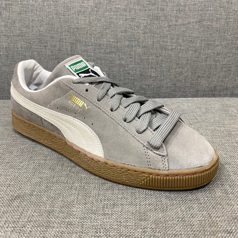 Puma suede grey gum sole deals