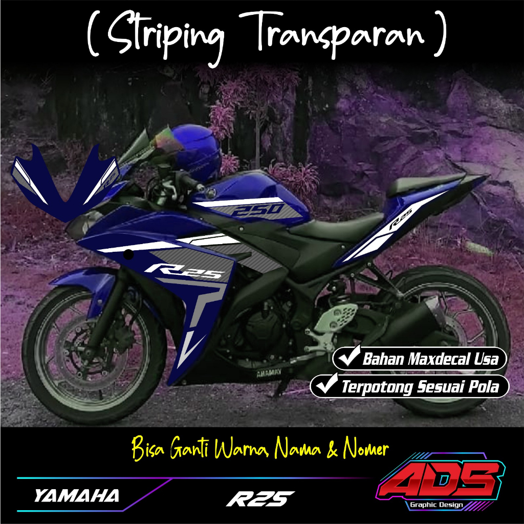 Jual STRIPING R25-STRIPING R25 bahan vinyl laminasi atau transparan ...