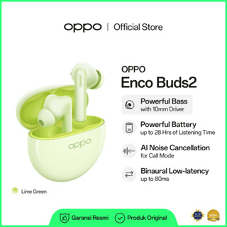 Jual [NEW!] OPPO Enco Buds2 [Powerful Bass, Battery up to 28 Hours  Listening Time, AI Noise Cancellation, Binaural Low-Latency]