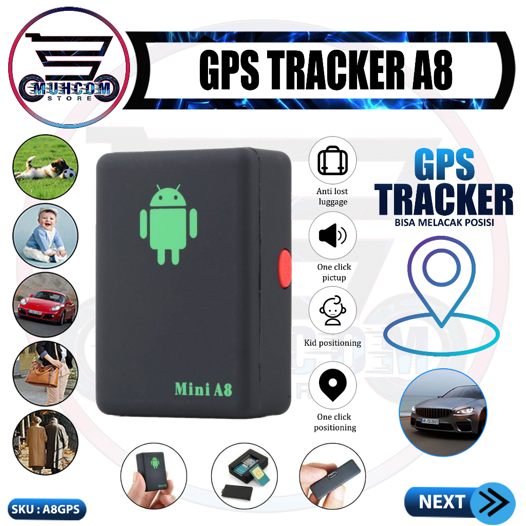 Jual Alat Pelacak GPS Tracker Mini A8 GSM Bug GPRS SIM Card Pencari ...