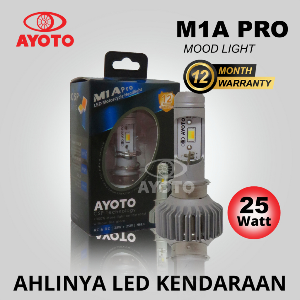 Jual Lampu Motor Depan LED AYOTO M1A H6 AC DC Motor Bebek Matic AC DC ...