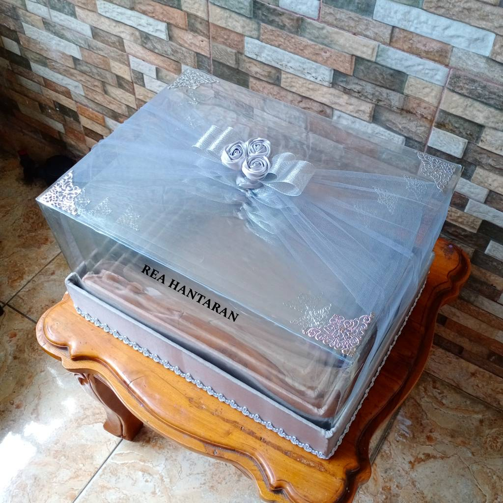 Jual Kotak Seserahan Pernikahan Warna Silver Model Tilesatin Full Ornamen Sudut 1 Set Isi 4 4059