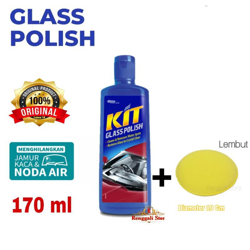 Jual PASTI ORI-Kit Glass Polish 170 ml + Busa Aflikator / Compound kaca ...