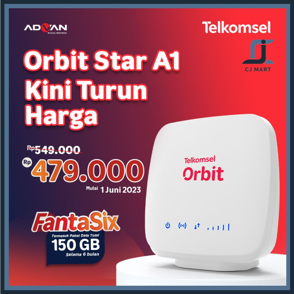 Jual Telkomsel Orbit Star A1 Modem Router 4G WiFi High Speed Free Kuota ...