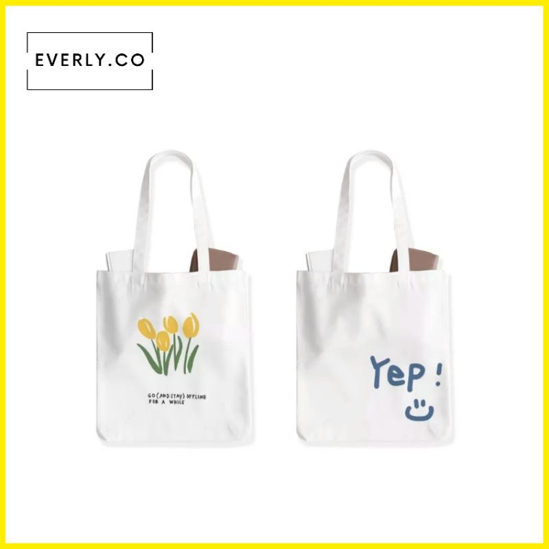 Jual Everly Co Totebag Canvas Aesthetics Original Yep Shopee