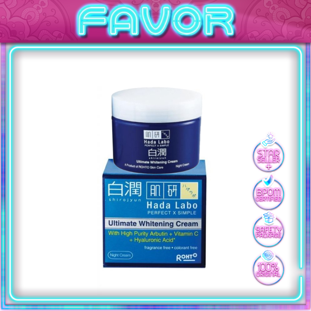 Jual Hada Labo Shirojyun Whitening Night Cream 40 gr Krim Pelembap