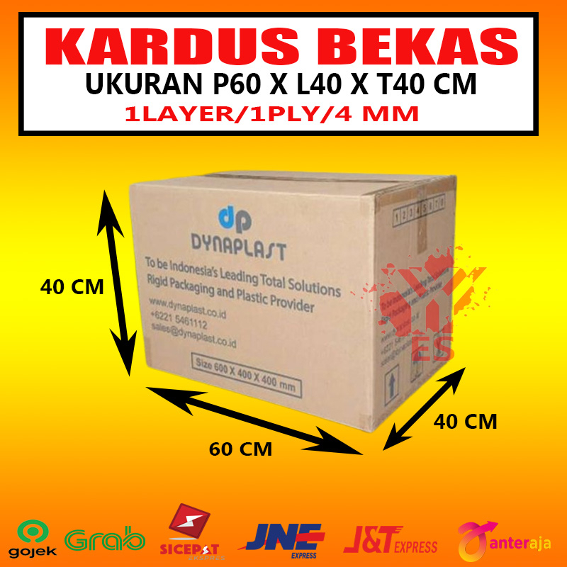 Jual KARDUS BOX PINDAHAN / UKURAN 60x40x40 Cm Kardus Bekas Jumbo Besar ...