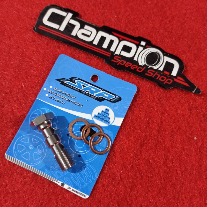 Jual Baut Banjo Double Drat Kasar Stainless Srp Racing M X M X