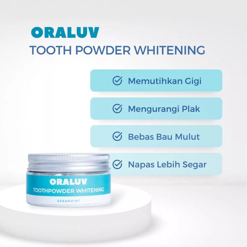 Jual ORALUV SHINE Whitening Tooth Powder - Pemutih Gigi | Shopee Indonesia