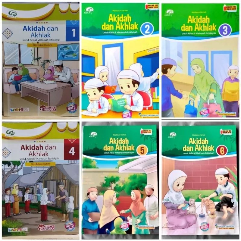 Jual Akidah Akhlak SD MI Kelas 1 2 3 4 5 6 Aqila Tiga Serangkai ...