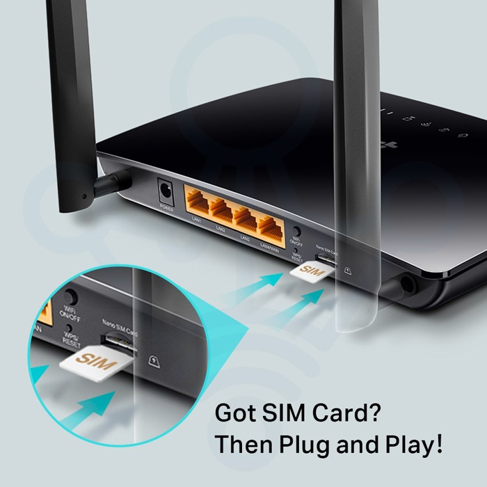 Jual Router GSM 4G LTE TL MR6400 versi 5.3 TP Link Sim Card 300 Mbps Wi ...