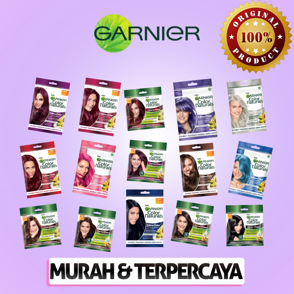 Jual Garnier Hair Color Natural Sachet / Perwarna Rambut Alami / Semir