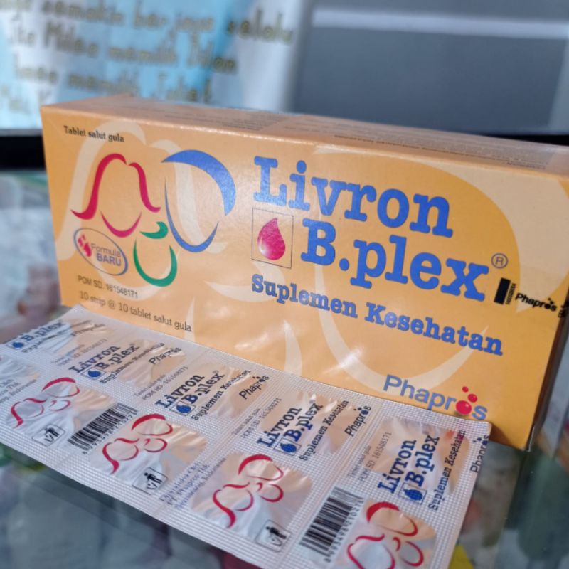 Jual LIVRON B PLEX MULTIVITAMIN & MINERAL 1 STRIP @10 TABLET | Shopee ...