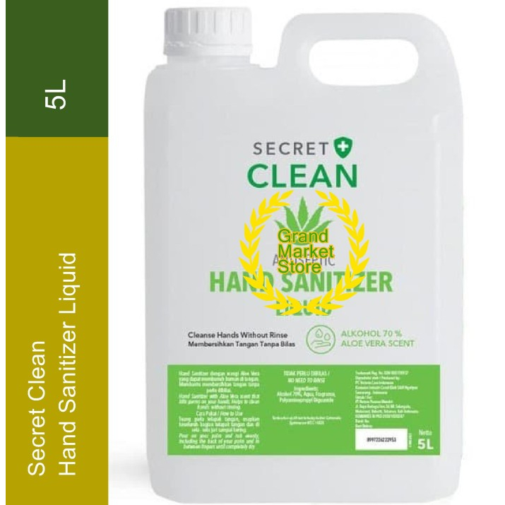 Jual Secret Clean Hand Sanitizer Liquid 5 Liter Antiseptic Hand