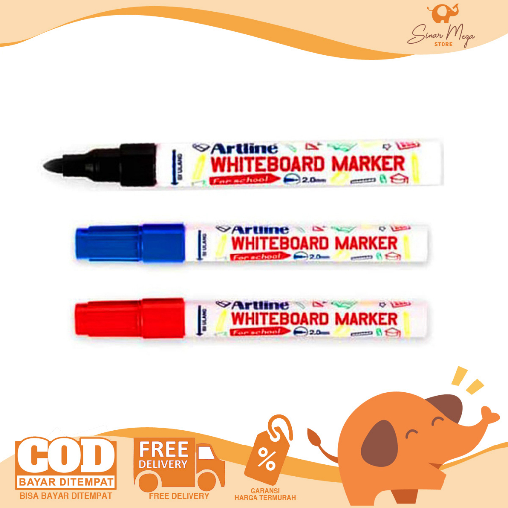 Jual Artline Whiteboard Marker EK500S / Spidol Whiteboard / Whiteboard