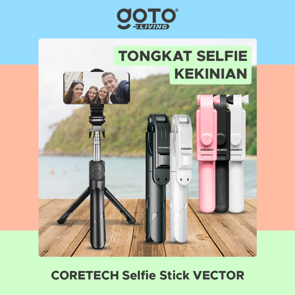 Jual Coretech Vector Selfie Stick Tongsis Tripod Bluetooth Remot ...