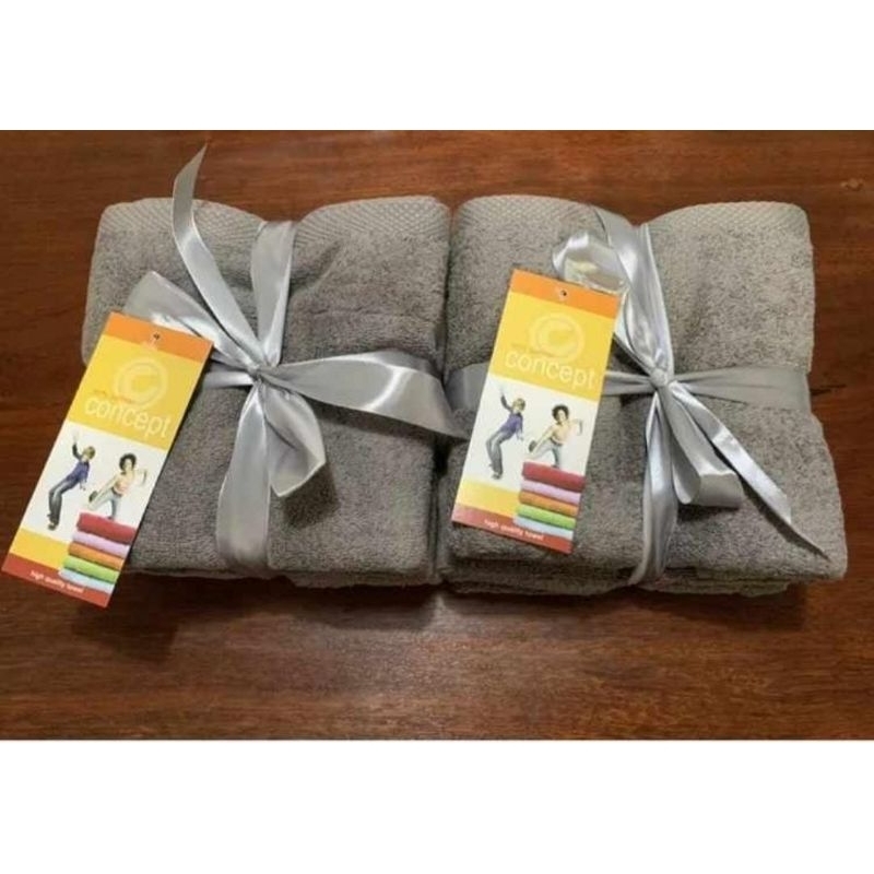 Jual Handuk set ukuran 40x80 grey ( sisa ekspor) | Shopee Indonesia