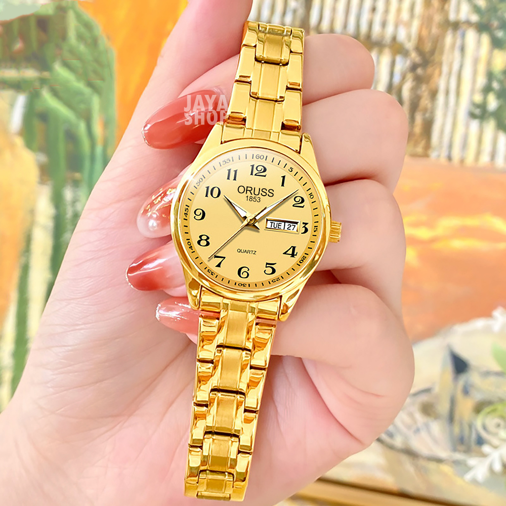 Jual Jam Tangan Wanita Terbaru Tahan Air Modis Elegan Rantai Baja Tahan