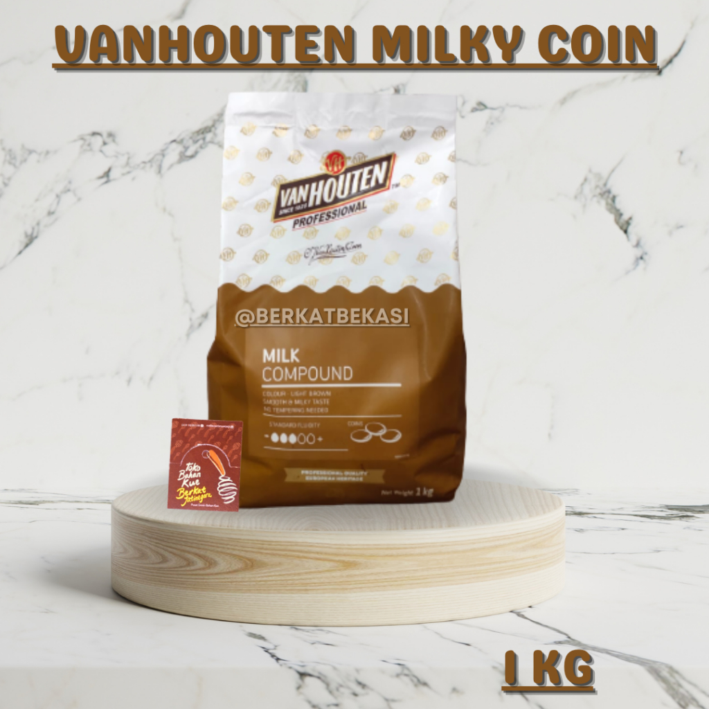 Jual VAN HOUTEN COKLAT MILKY COMPOUND COINS KEMASAN / MILKY / 1KG