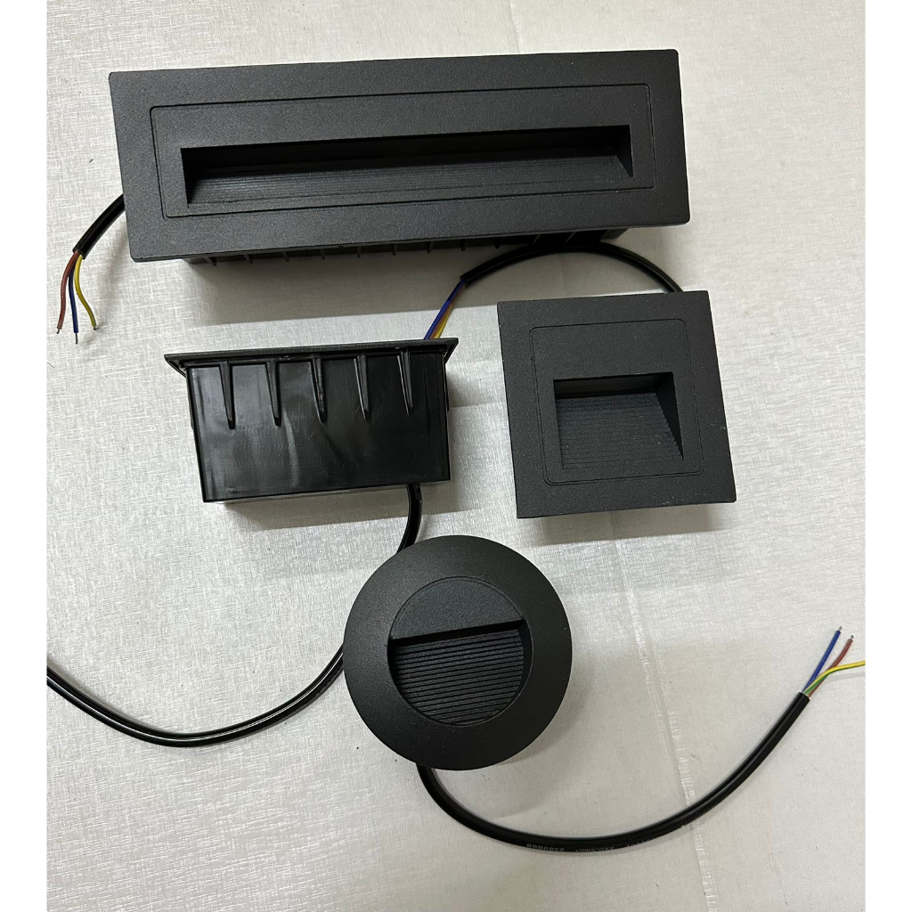 Jual Lampu Tanam Tangga LED Persegi Minimalis 3W- 6W IP65 - Body Hitam ...