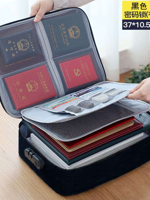 Jual Tas Dokumen Tempat Penyimpanan File Travel Bag document Storage ...