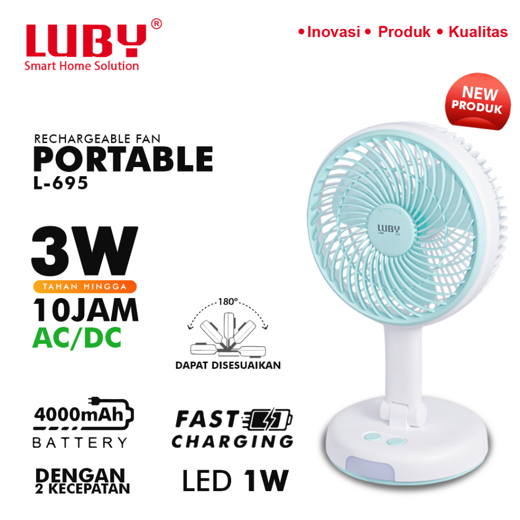 Jual Kipas Angin / Minifan Portable Luby tipe L-695 | Shopee Indonesia