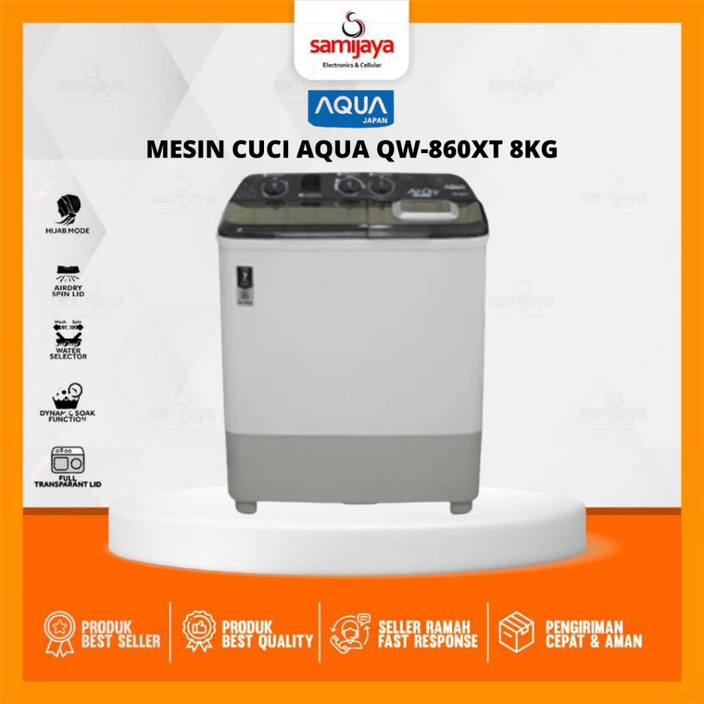 Jual Mesin Cuci Twin Tube Aqua Qw Xt Qw Xt Kg Bergaransi