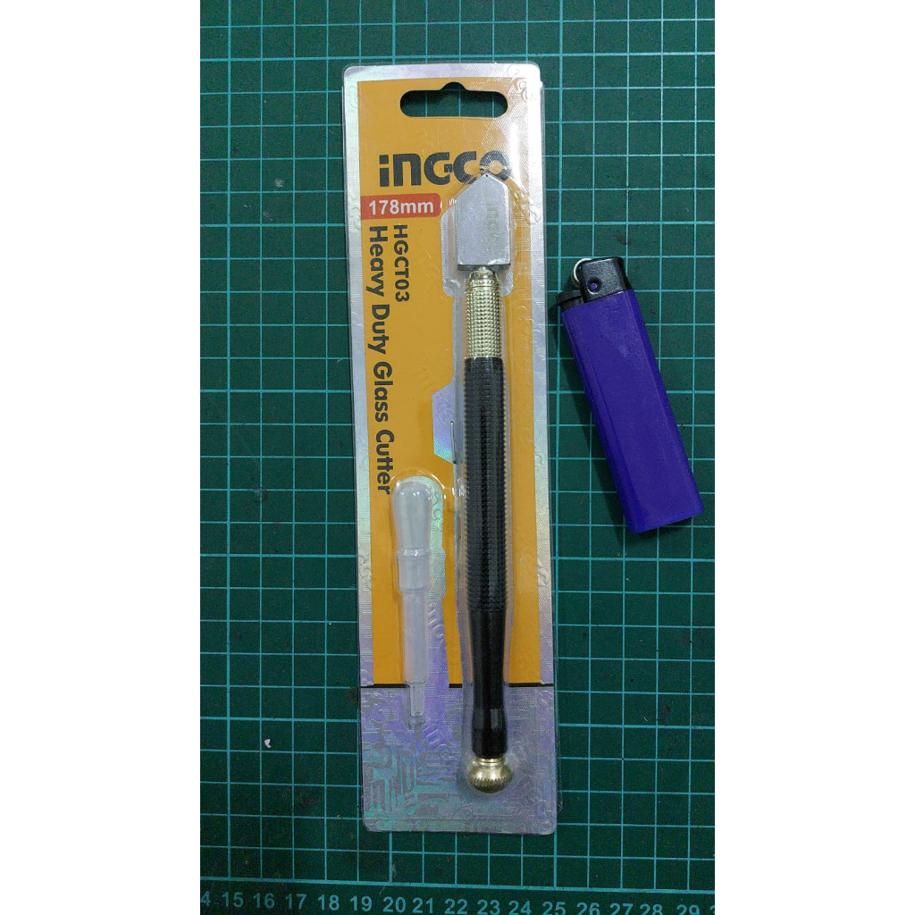 Jual Glass Cutter Knife INGCO HGCT03 Pisau Potong Pemotong Kaca Minyak Auto Oil Feed Rolling