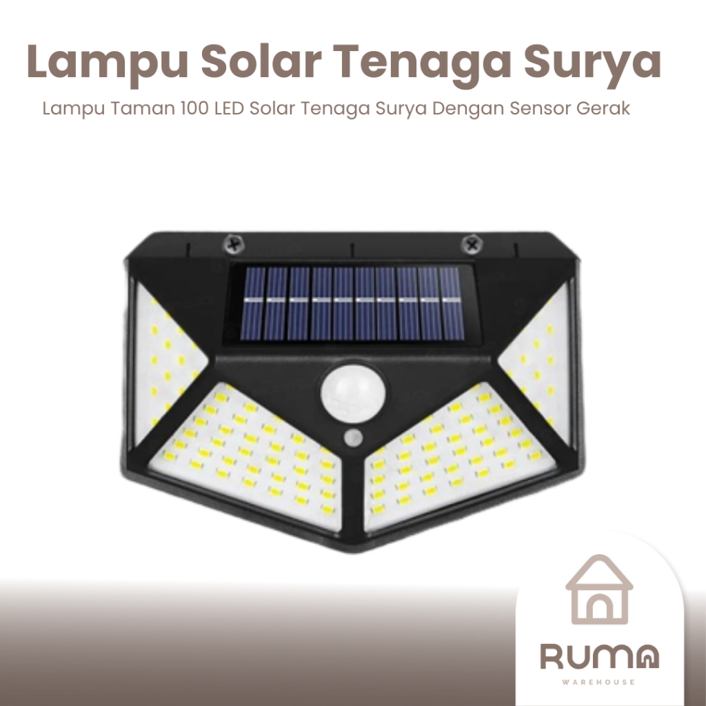 Jual Lampu Taman Solar Tenaga Surya 100 Led Otomatis Lampu Taman