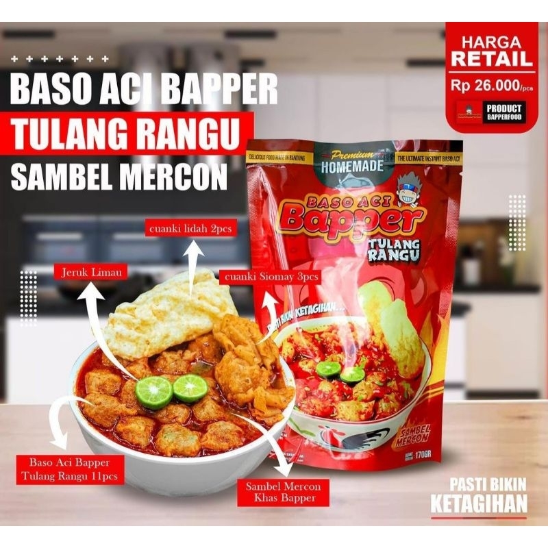 Jual Bapper Baso Aci Tulang Rangu 210g Shopee Indonesia