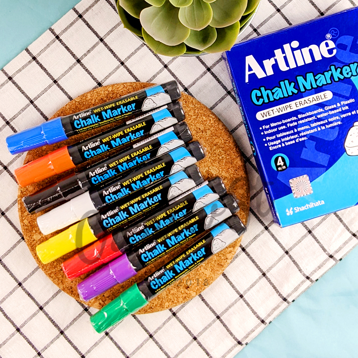 Jual Artline Spidol Papan Tulis Kaca Akrilik Erasable Liquid Chalk Pen